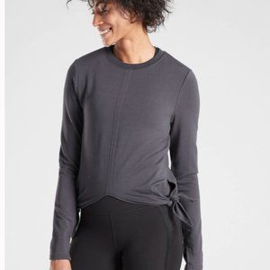 Athleta Samsara Side Tie Pull Over Sweatshirt Size Small